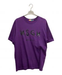 MSGM（エムエスジーエム）の古着「ラバーロゴTシャツ」｜パープル