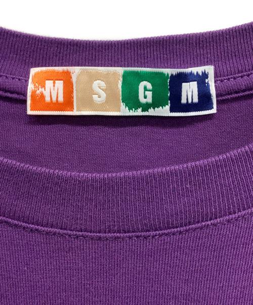 MSGM（エムエスジーエム）MSGM (エムエスジーエム) ラバーロゴTシャツ パープル サイズ:XLの古着・服飾アイテム
