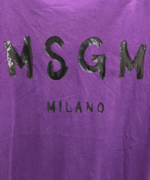 MSGM（エムエスジーエム）MSGM (エムエスジーエム) ラバーロゴTシャツ パープル サイズ:XLの古着・服飾アイテム