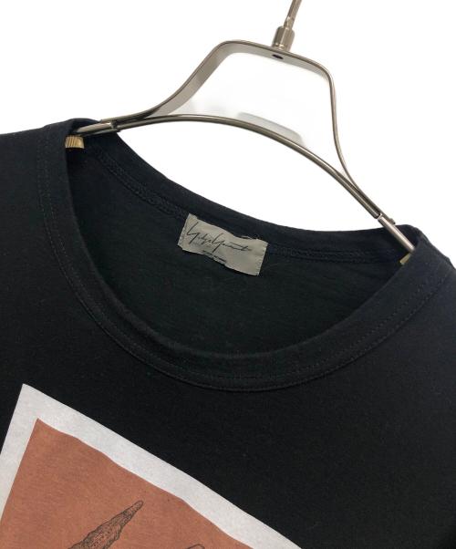 Yohji Yamamoto pour homme（ヨウジヤマモト プールオム）Yohji Yamamoto pour homme (ヨウジヤマモト プールオム) プリントカットソー ブラック サイズ:3の古着・服飾アイテム