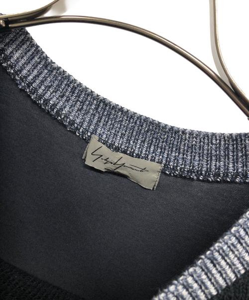 Yohji Yamamoto pour homme（ヨウジヤマモト プールオム）Yohji Yamamoto pour homme (ヨウジヤマモト プールオム) 切替ニット ブラック サイズ:3の古着・服飾アイテム