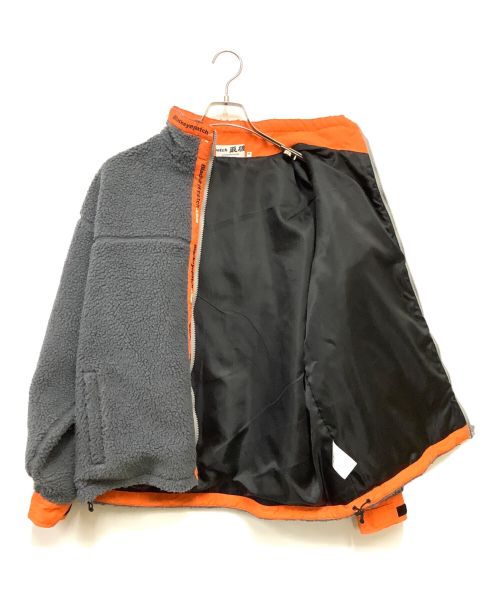 BlackEyePatch（ブラックアイパッチ）BlackEyePatch (ブラックアイパッチ) ボアジャケット グレー×オレンジ サイズ:Mの古着・服飾アイテム