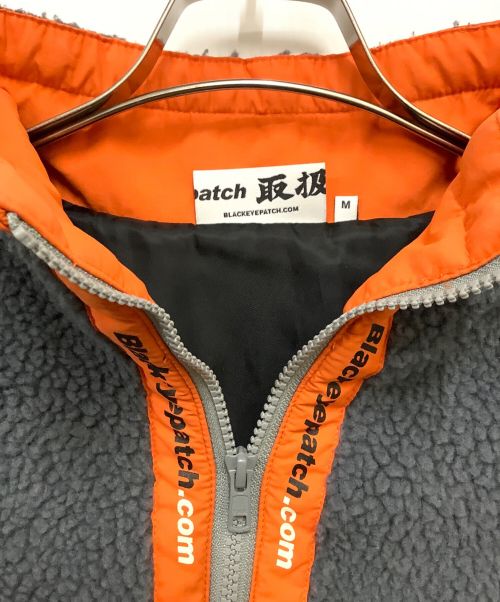 BlackEyePatch（ブラックアイパッチ）BlackEyePatch (ブラックアイパッチ) ボアジャケット グレー×オレンジ サイズ:Mの古着・服飾アイテム