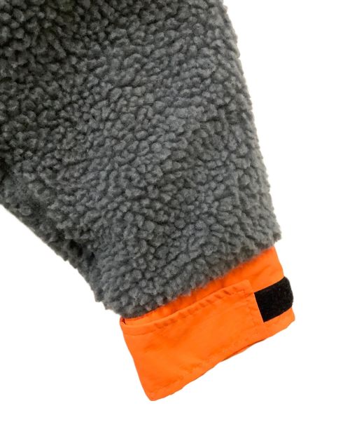 BlackEyePatch（ブラックアイパッチ）BlackEyePatch (ブラックアイパッチ) ボアジャケット グレー×オレンジ サイズ:Mの古着・服飾アイテム