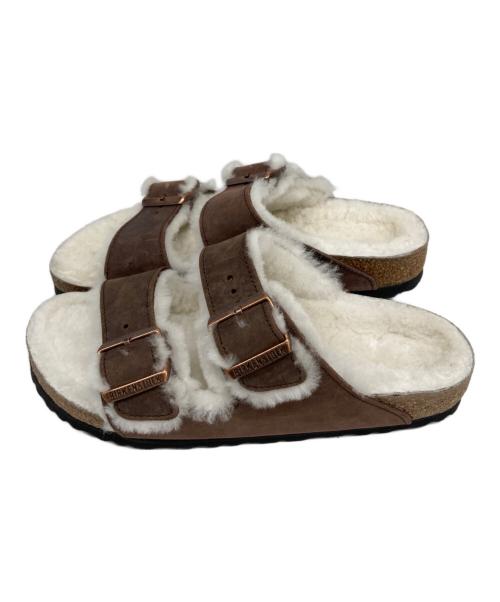 BIRKENSTOCK（ビルケンシュトック）BIRKENSTOCK (ビルケンシュトック) サンダル ブラウン×ホワイト サイズ:38の古着・服飾アイテム