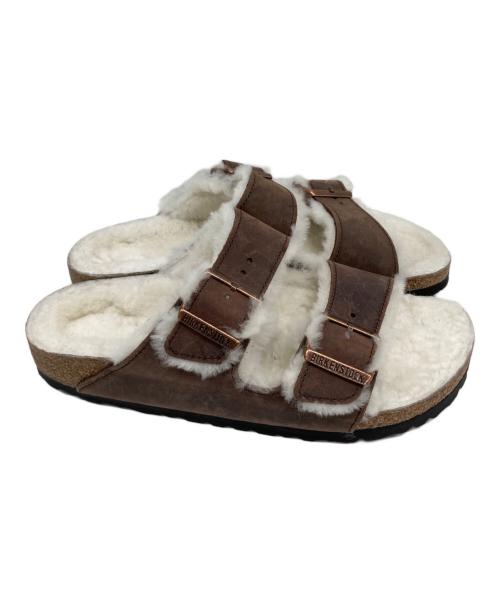 BIRKENSTOCK（ビルケンシュトック）BIRKENSTOCK (ビルケンシュトック) サンダル ブラウン×ホワイト サイズ:38の古着・服飾アイテム