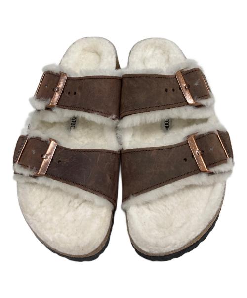 BIRKENSTOCK（ビルケンシュトック）BIRKENSTOCK (ビルケンシュトック) サンダル ブラウン×ホワイト サイズ:38の古着・服飾アイテム