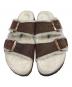 中古・古着 BIRKENSTOCK (ビルケンシュトック) サンダル ブラウン×ホワイト サイズ:38：5000円