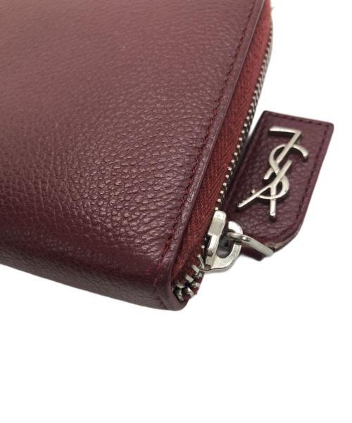 Saint Laurent Paris（サンローランパリ）Saint Laurent Paris (サンローランパリ) ラウンドファスナー長財布 ボルドーの古着・服飾アイテム