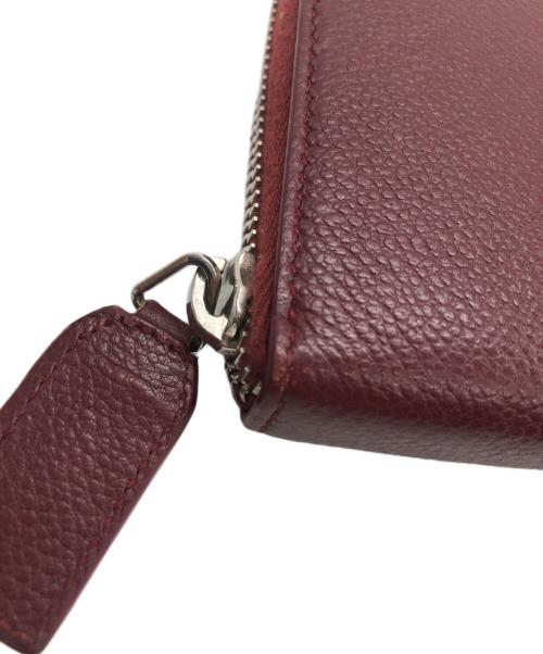 Saint Laurent Paris（サンローランパリ）Saint Laurent Paris (サンローランパリ) ラウンドファスナー長財布 ボルドーの古着・服飾アイテム