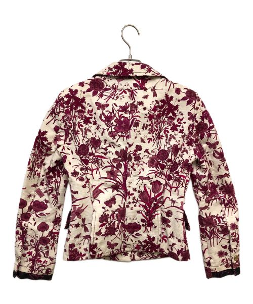 GUCCI（グッチ）GUCCI (グッチ) 花柄ジャケット ピンク×ホワイト サイズ:38の古着・服飾アイテム