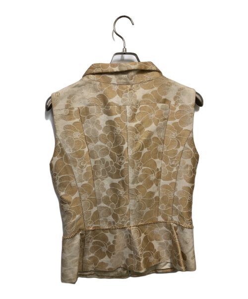 CHANEL（シャネル）CHANEL (シャネル) ジレベスト ブラウン×ホワイト サイズ:42の古着・服飾アイテム