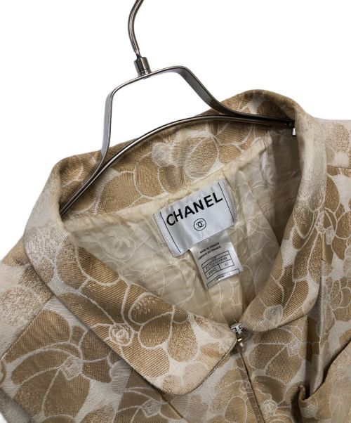 CHANEL（シャネル）CHANEL (シャネル) ジレベスト ブラウン×ホワイト サイズ:42の古着・服飾アイテム
