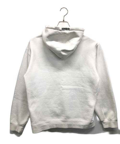 NIKE（ナイキ）NIKE (ナイキ) SUPREME (シュプリーム) Leather Applique Hooded Sweatshirt ホワイト サイズ:SIZE Mの古着・服飾アイテム