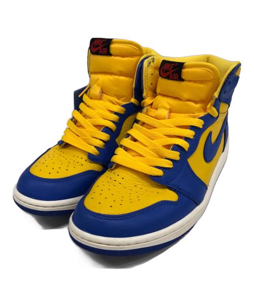 NIKE（ナイキ）NIKE (ナイキ) Women's Air Jordan 1 High OG ブルー×イエロー サイズ:25の古着・服飾アイテム