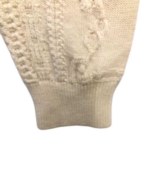 HERMES（エルメス）HERMES (エルメス) ケーブルニットカーディガン ホワイト サイズ:38の古着・服飾アイテム