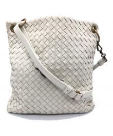 BOTTEGA VENETA（ボッテガベネタ）の古着「イントレチャートトートバッグ」｜アイボリ‐