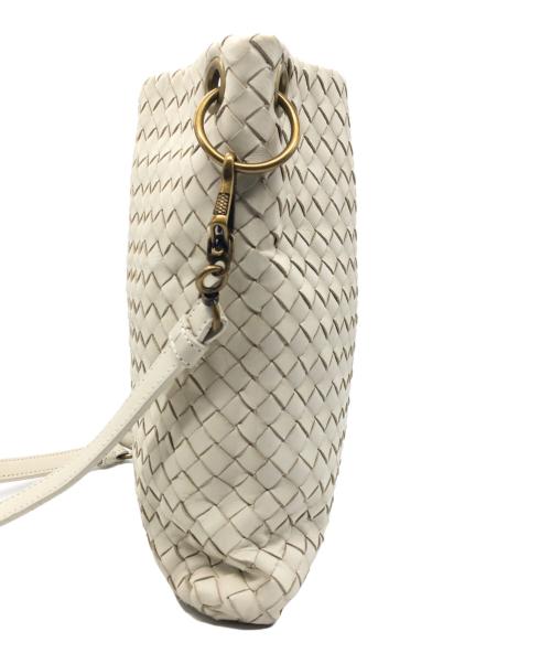 BOTTEGA VENETA（ボッテガベネタ）BOTTEGA VENETA (ボッテガベネタ) イントレチャートトートバッグ アイボリ‐の古着・服飾アイテム