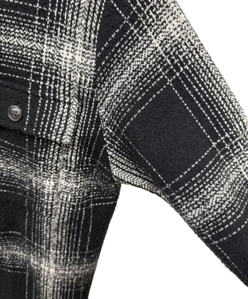 Vandori（ヴァンドリ）Vandori (ヴァンドリ) DESIGNWORKS (デザインワークス) ニットシャツブルゾン ブラック×ホワイト サイズ:SIZE Mの古着・服飾アイテム