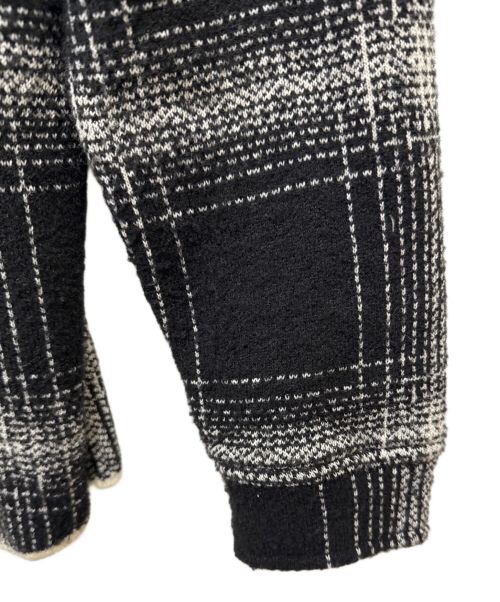 Vandori（ヴァンドリ）Vandori (ヴァンドリ) DESIGNWORKS (デザインワークス) ニットシャツブルゾン ブラック×ホワイト サイズ:SIZE Mの古着・服飾アイテム