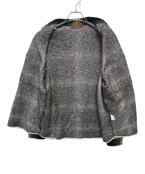 Vandori（ヴァンドリ）Vandori (ヴァンドリ) DESIGNWORKS (デザインワークス) ニットシャツブルゾン ブラック×ホワイト サイズ:SIZE Mの古着・服飾アイテム