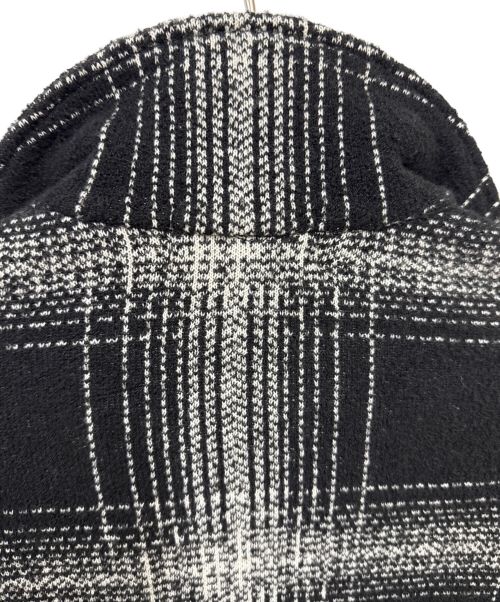 Vandori（ヴァンドリ）Vandori (ヴァンドリ) DESIGNWORKS (デザインワークス) ニットシャツブルゾン ブラック×ホワイト サイズ:SIZE Mの古着・服飾アイテム