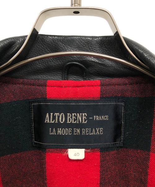ALTO BENE（アルトベーネ）ALTO BENE (アルトベーネ) レザージャケット ブラック サイズ:SIZE40の古着・服飾アイテム