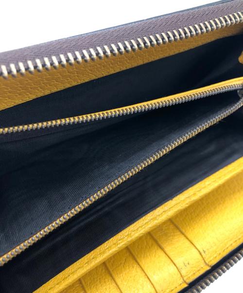 GUCCI（グッチ）GUCCI (グッチ) ジップアラウンドウォレット グレー×ブラウンの古着・服飾アイテム