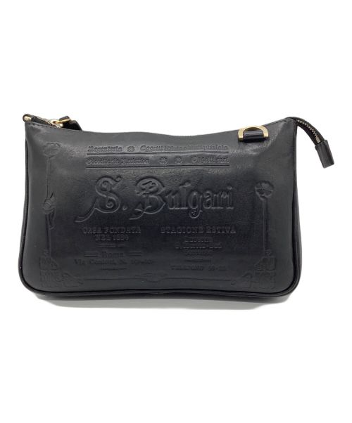 BVLGARI（ブルガリ）BVLGARI (ブルガリ) クラッチバッグ ブラックの古着・服飾アイテム