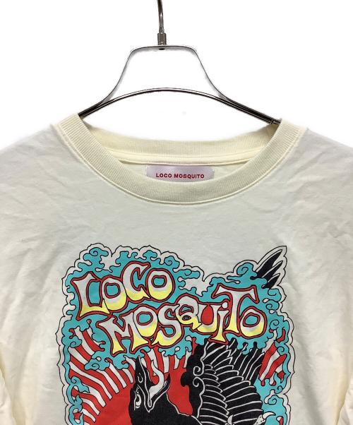 LOCO MOSQUITO（ロコモスキート）LOCO MOSQUITO (ロコモスキート) プリントカットソー アイボリー サイズ:XLの古着・服飾アイテム