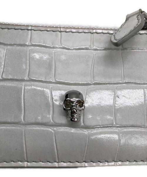 ALEXANDER McQUEEN（アレキサンダーマックイーン）ALEXANDER McQUEEN (アレキサンダーマックイーン) Leather Card Case ホワイトの古着・服飾アイテム