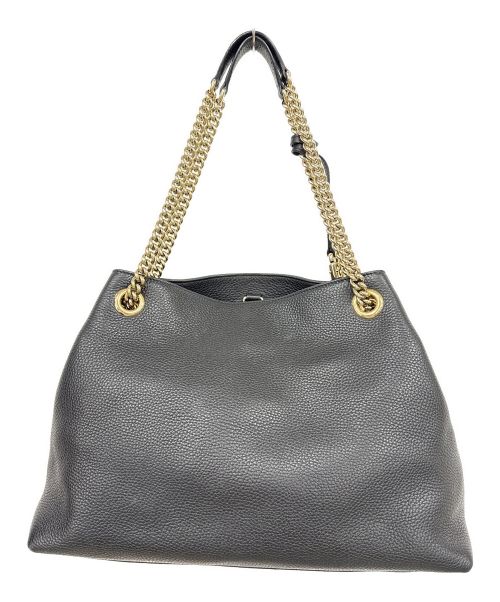 GUCCI（グッチ）GUCCI (グッチ) チェーントートバッグ ブラックの古着・服飾アイテム