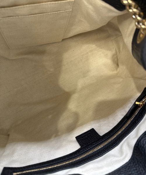 GUCCI（グッチ）GUCCI (グッチ) チェーントートバッグ ブラックの古着・服飾アイテム
