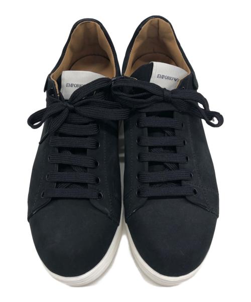 EMPORIO ARMANI（エンポリオ アルマーニ）EMPORIO ARMANI (エンポリオアルマーニ)  ヌバック ローレットソール ブラック サイズ:25.5の古着・服飾アイテム
