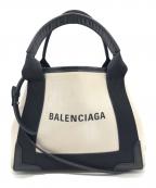 BALENCIAGAバレンシアガ）の古着「ネイビーカバスXS」｜ナチュラル×ブラック
