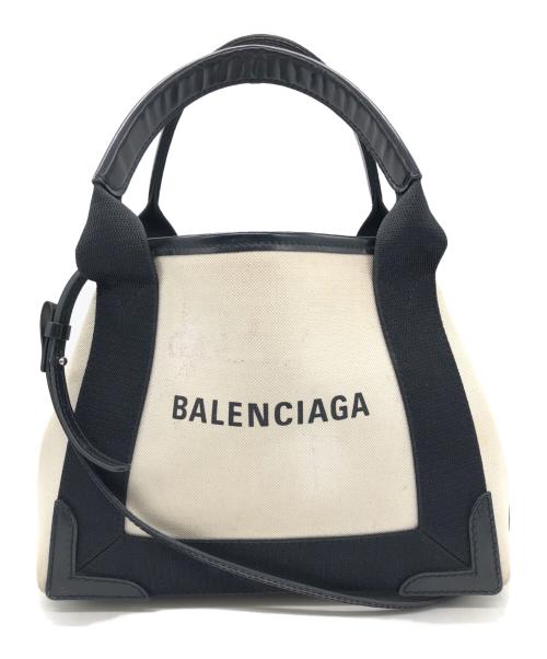 BALENCIAGA（バレンシアガ）BALENCIAGA (バレンシアガ) ネイビーカバスXS ナチュラル×ブラックの古着・服飾アイテム