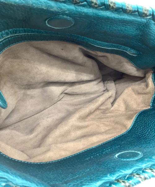 BOTTEGA VENETA（ボッテガベネタ）BOTTEGA VENETA (ボッテガベネタ) クラッチバッグ エメラルドグリーンの古着・服飾アイテム