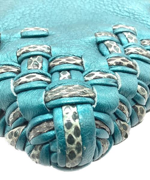 BOTTEGA VENETA（ボッテガベネタ）BOTTEGA VENETA (ボッテガベネタ) クラッチバッグ エメラルドグリーンの古着・服飾アイテム