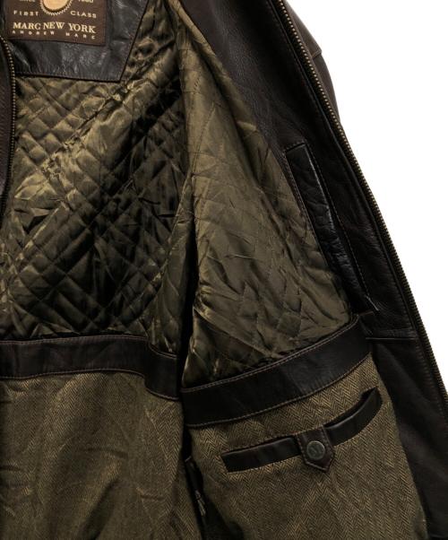 MARK NEWYORK（マークニューヨーク）MARK NEWYORK (マークニューヨーク) レザージャケット ブラウン サイズ:XLの古着・服飾アイテム