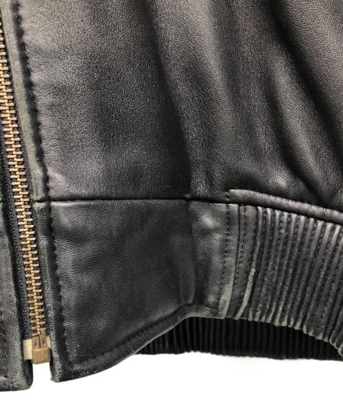 HUDSON（ハドソン）HUDSON (ハドソン) レザーブルゾン ブラック サイズ:Lの古着・服飾アイテム
