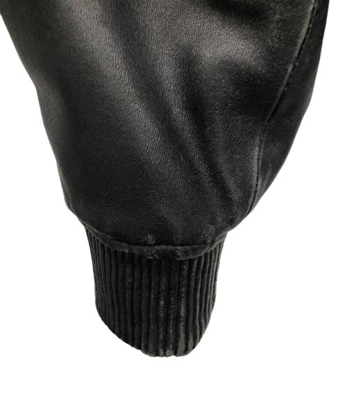 HUDSON（ハドソン）HUDSON (ハドソン) レザーブルゾン ブラック サイズ:Lの古着・服飾アイテム