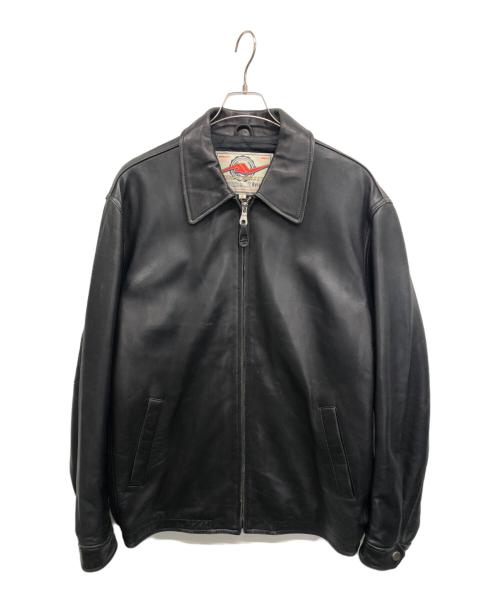 AVIREX VARSITY（アヴィレックスバーシティ）AVIREX VARSITY (アヴィレックスバーシティ) レザージャケット ブラック サイズ:XLの古着・服飾アイテム