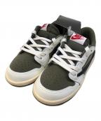 NIKE×Travis Scottナイキ×トラヴィススコット）の古着「ローカットスニーカー」｜オリーブ×ホワイト