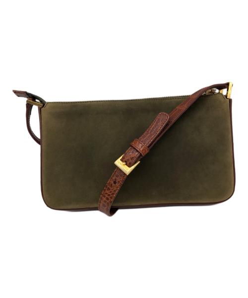 BVLGARI（ブルガリ）BVLGARI (ブルガリ) ハンドバッグ ブラウン×オリーブの古着・服飾アイテム