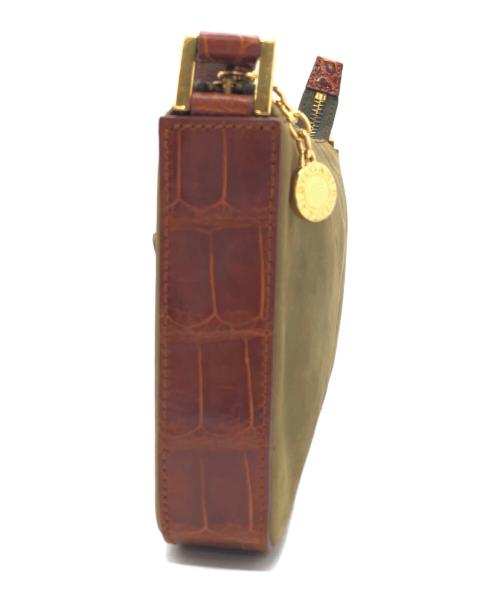 BVLGARI（ブルガリ）BVLGARI (ブルガリ) ハンドバッグ ブラウン×オリーブの古着・服飾アイテム