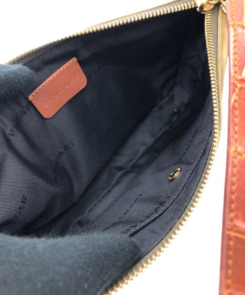 BVLGARI（ブルガリ）BVLGARI (ブルガリ) ハンドバッグ ブラウン×オリーブの古着・服飾アイテム