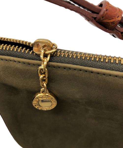 BVLGARI（ブルガリ）BVLGARI (ブルガリ) ハンドバッグ ブラウン×オリーブの古着・服飾アイテム