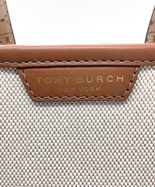 TORY BURCH（トリーバーチ）TORY BURCH (トリーバーチ) 2WAYショルダーバッグ ブラウン×ベージュの古着・服飾アイテム