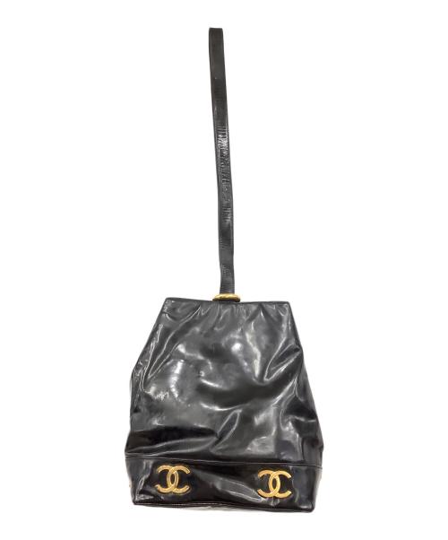 CHANEL（シャネル）CHANEL (シャネル) 巾着ショルダーバッグ ブラックの古着・服飾アイテム