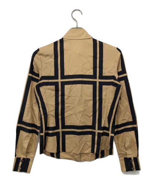 GUCCI（グッチ）GUCCI (グッチ) 長袖シャツ ブラウン×ブラック サイズ:40の古着・服飾アイテム